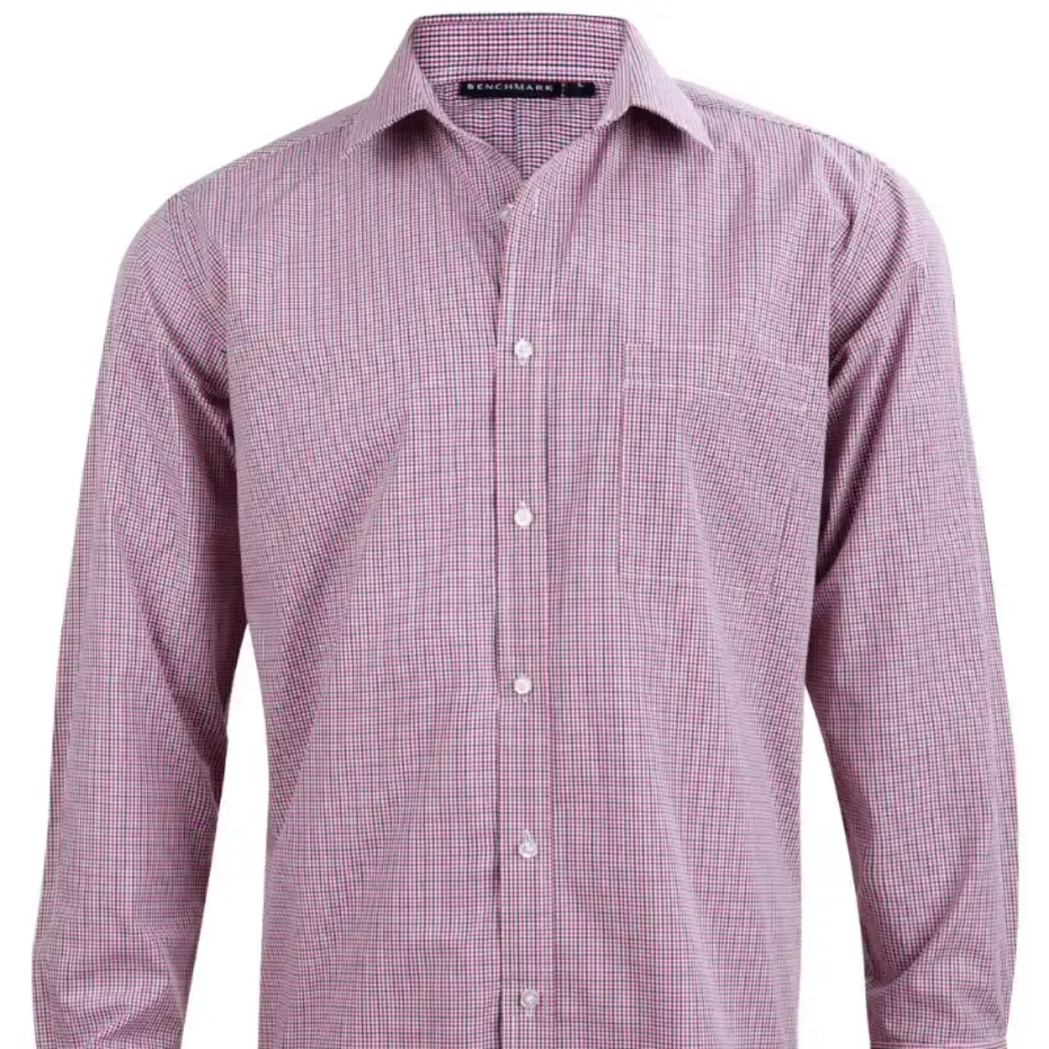 Picture of Winning Spirit, Mens Two Tone Mini Gingham L/S Shirt